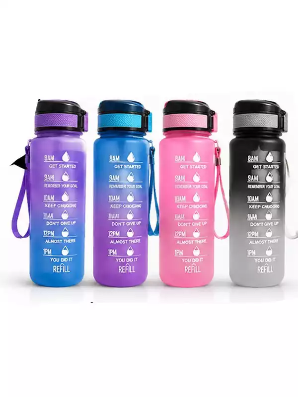 1000 ML Motivasyon Matarası | Pipetli Askılı BPA Free Spor Suluk 1000 ML Motivasyon Matarası | Pipetli Askılı BPA Free Spor Suluk