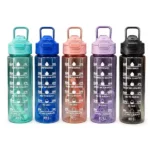 1000 ML Motivasyon Matarası | Pipetli Kilitli BPA Free Spor Suluk