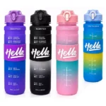 1000 ML Pastel Renk Motivasyon Matarası | Pipetli BPA Free Spor Suluk