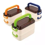 2 Katlı Lunch Box Beslenme Kabı – Bölmeli Plastik Yemek Saklama Kabı