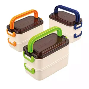 2 Katlı Lunch Box Beslenme Kabı – Bölmeli Plastik Yemek Saklama Kabı
