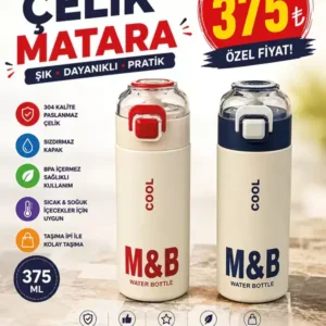 375 ml M&B COOL Çelik Matara