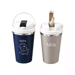 450 ML Çelik Termos Bardak 304 Paslanmaz Çelik – Sızdırmaz Kapaklı Lunch Cup