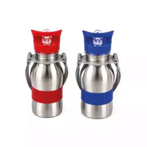 500 ML Çocuk Çelik Matara – 304 Paslanmaz Çelik, Sızdırmaz Kapaklı, Askılı Kırmızı & Mavi