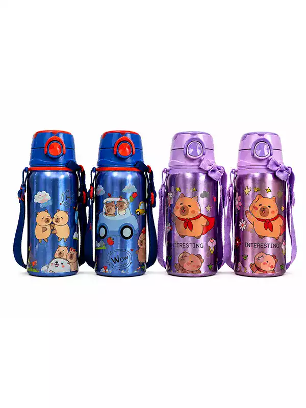 600 ml Çocuk Metal Matara – Ayıcık Desenli, Paslanmaz Çelik, Sızdırmaz ve Askılı 600 ml Çocuk Metal Matara – Ayıcık Desenli, Paslanmaz Çelik, Sızdırmaz ve Askılı