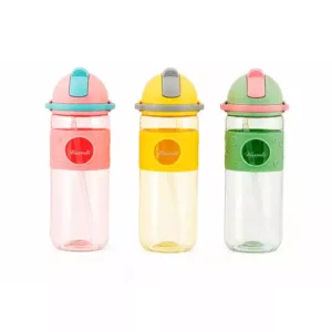 600 ML Spor Çocuk Matarası Pipetli BPA Free Tritan Suluk Askılı Renkli Model