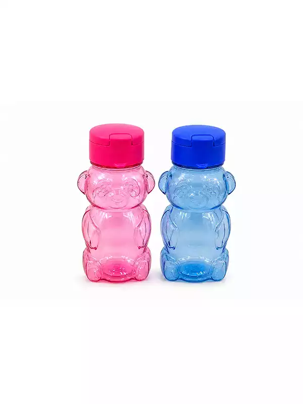 Ayıcık Su Matarası 500 ml – Kilitli Kapaklı Renkli Çocuk Matarası