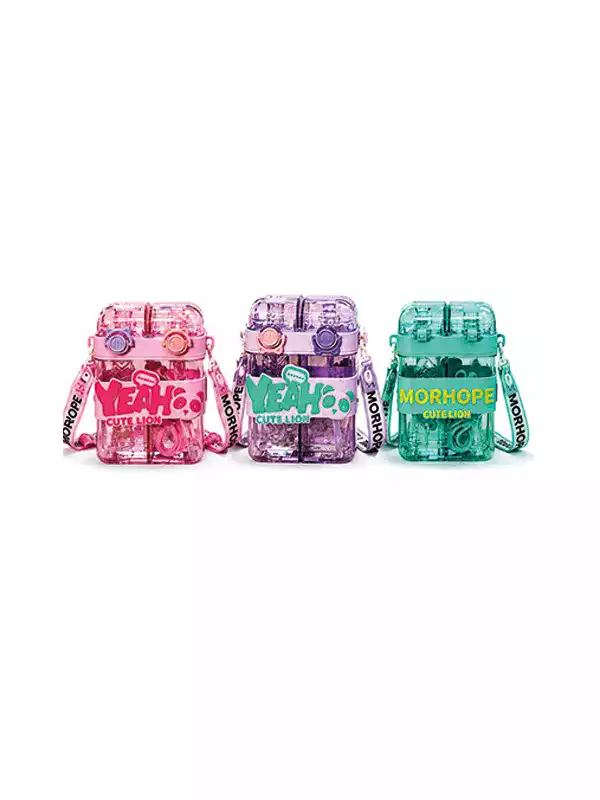 Cute Lion Askılı Çocuk Matarası 800 ML | Kilitli BPA Free Suluk