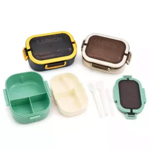 Lunch Box Beslenme Kabı Çatal Kaşık Bıçak Setli – Bölmeli Yemek Saklama Kabı