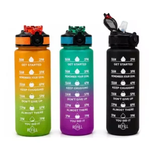 Pipetli Kilitli Motivasyon Matara 750 ML | BPA İçermez Spor ve Okul Suluğu