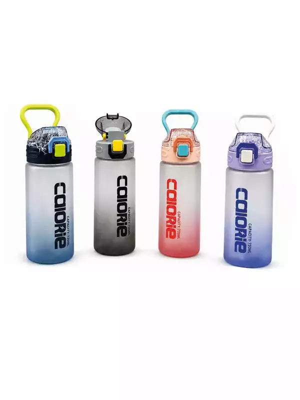 Renk Geçişli Pipetli Spor Matara 720 ML | Kulplu BPA Free Su Şişesi